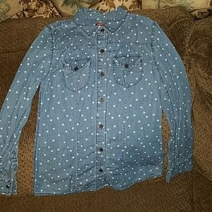 Girls blue jean shirt